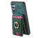 Samsung Galaxy S25+ 5G Retro Splitable Magnetic Stand Card Bag Leather Phone Case - Green