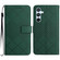 Samsung Galaxy S25+ 5G Rhombic Grid Texture Leather Phone Case - Green