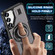 Samsung Galaxy S25+ 5G Ring Holder Carbon Fiber PC Hybrid TPU Phone Case - Grey