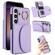Samsung Galaxy S25+ 5G Ring Holder Card Bag Skin Feel Phone Case - Purple