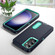 Samsung Galaxy S25+ 5G Rugged PC Hybrid Silicone Phone Case with Holder - Dark Blue+Light Green