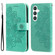 Samsung Galaxy S25+ 5G Seven-petal Flowers Embossing Leather Phone Case - Green