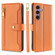 Samsung Galaxy S25+ 5G Sheep Texture Cross-body Zipper Wallet Leather Phone Case - Orange