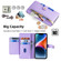 Samsung Galaxy S25+ 5G Sheep Texture Cross-body Zipper Wallet Leather Phone Case - Purple
