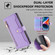 Samsung Galaxy S25+ 5G Sheep Texture Cross-body Zipper Wallet Leather Phone Case - Purple