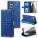 Samsung Galaxy S25+ 5G Simple 6-Card Wallet Leather Phone Case - Blue