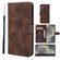 Samsung Galaxy S25+ 5G Skin Feel Geometric Lines Leather Phone Case - Brown