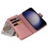 Samsung Galaxy S25+ 5G Skin Feel Multi Card Slots Zipper Wallet Leather Phone Case - Pink