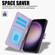 Samsung Galaxy S25+ 5G Skin Feel Pure Color Card Slots Leather Phone Case with Dual Lanyard - Purple