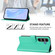 Samsung Galaxy S25+ 5G Skin Feel Solid Color Leather Phone Case with Lanyard - Green