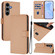 Samsung Galaxy S25+ 5G Skin Feel Solid Color Leather Phone Case with Lanyard - Nude