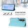 Samsung Galaxy S25+ 5G Skin Feel Solid Color Leather Phone Case with Lanyard - Sky Blue