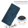 Samsung Galaxy S25+ 5G Skin Feel Stripe Pattern Leather Phone Case with Long Lanyard - Blue