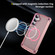 Samsung Galaxy S25+ 5G Skin Feel TPU + PC MagSafe Magnetic Phone Case - Transparent Pink