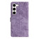 Samsung Galaxy S25+ 5G Skin-feel Embossed Butterfly Leather Phone Case - Purple