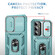 Samsung Galaxy S25+ 5G Sliding Camshield TPU Hybrid PC Phone Case with Holder - Green