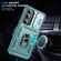 Samsung Galaxy S25+ 5G Sliding Camshield TPU Hybrid PC Phone Case with Holder - Green