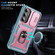Samsung Galaxy S25+ 5G Sliding Camshield TPU Hybrid PC Phone Case with Holder - Pink+Green