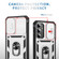 Samsung Galaxy S25+ 5G Sliding Camshield TPU Hybrid PC Phone Case with Holder - White+Black Samsung Galaxy S25+ 5G Sliding Camshield TPU Hybrid PC Phone Case with Holder - White+Black