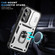 Samsung Galaxy S25+ 5G Sliding Camshield TPU Hybrid PC Phone Case with Holder - White+Black Samsung Galaxy S25+ 5G Sliding Camshield TPU Hybrid PC Phone Case with Holder - White+Black