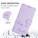 Samsung Galaxy S25+ 5G Smile Embossing RFID Leather Phone Case - Light Purple