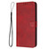 Samsung Galaxy S25+ 5G Solid Calf Texture Flip Leather Phone Case - Red