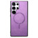 Samsung Galaxy S25+ 5G Solid Color Retro Magsafe PU Back Cover Phone Case - Purple