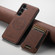 Samsung Galaxy S25+ 5G Suteni H17 Litchi Texture Leather MagSafe Detachable Wallet Phone Case - Brown