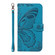 Samsung Galaxy S25+ 5G Swallowtail Butterfly Embossed Leather Phone Case - Blue