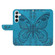 Samsung Galaxy S25+ 5G Swallowtail Butterfly Embossed Leather Phone Case - Blue