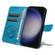 Samsung Galaxy S25+ 5G Swallowtail Butterfly Embossed Leather Phone Case - Blue