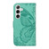 Samsung Galaxy S25+ 5G Swallowtail Butterfly Embossed Leather Phone Case - Green