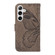 Samsung Galaxy S25+ 5G Swallowtail Butterfly Embossed Leather Phone Case - Grey