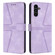 Samsung Galaxy S25+ 5G Triangle Solid Color Leather Phone Case - Purple