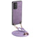 Samsung Galaxy S25+ 5G Vintage Leather PC Back Cover Phone Case with Crossbody Strap - Purple