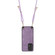 Samsung Galaxy S25+ 5G Vintage Leather PC Back Cover Phone Case with Crossbody Strap - Purple