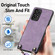 Samsung Galaxy S25+ 5G Vintage Leather PC Back Cover Phone Case with Crossbody Strap - Purple