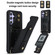 Samsung Galaxy S25+ 5G Wristband Vertical Flip Wallet Back Cover Phone Case with Long Lanyard - Black