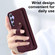 Samsung Galaxy S25+ 5G Wristband Vertical Flip Wallet Back Cover Phone Case with Long Lanyard - Wine Red