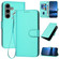 Samsung Galaxy S25+ 5G YX0070 Carbon Fiber Buckle Leather Phone Case with Lanyard - Light Blue