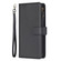 Samsung Galaxy S25 5G 9 Card Slots Zipper Wallet Leather Flip Phone Case - Black