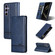 Samsung Galaxy S25 5G AZNS Magnetic Calf Texture Flip Leather Phone Case - Dark Blue