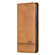 Samsung Galaxy S25 5G AZNS Magnetic Calf Texture Flip Leather Phone Case - Light Brown