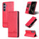 Samsung Galaxy S25 5G AZNS Magnetic Calf Texture Flip Leather Phone Case - Red