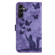 Samsung Galaxy S25 5G Butterfly Cat Embossing Flip Leather Phone Case - Purple