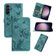 Samsung Galaxy S25 5G Butterfly Cat Embossing Flip Leather Phone Case - Wathet
