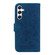 Samsung Galaxy S25 5G Butterfly Rose Embossed Leather Phone Case - Blue