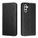 Samsung Galaxy S25 5G Carbon Fiber Texture Magnetic Flip Leather Phone Case - Black