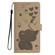 Samsung Galaxy S25 5G Cartoon Elephant Embossed Leather Phone Case - Khaki