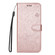 Samsung Galaxy S25 5G Cat and Bee Embossed Flip Leather Phone Case - Rose Gold